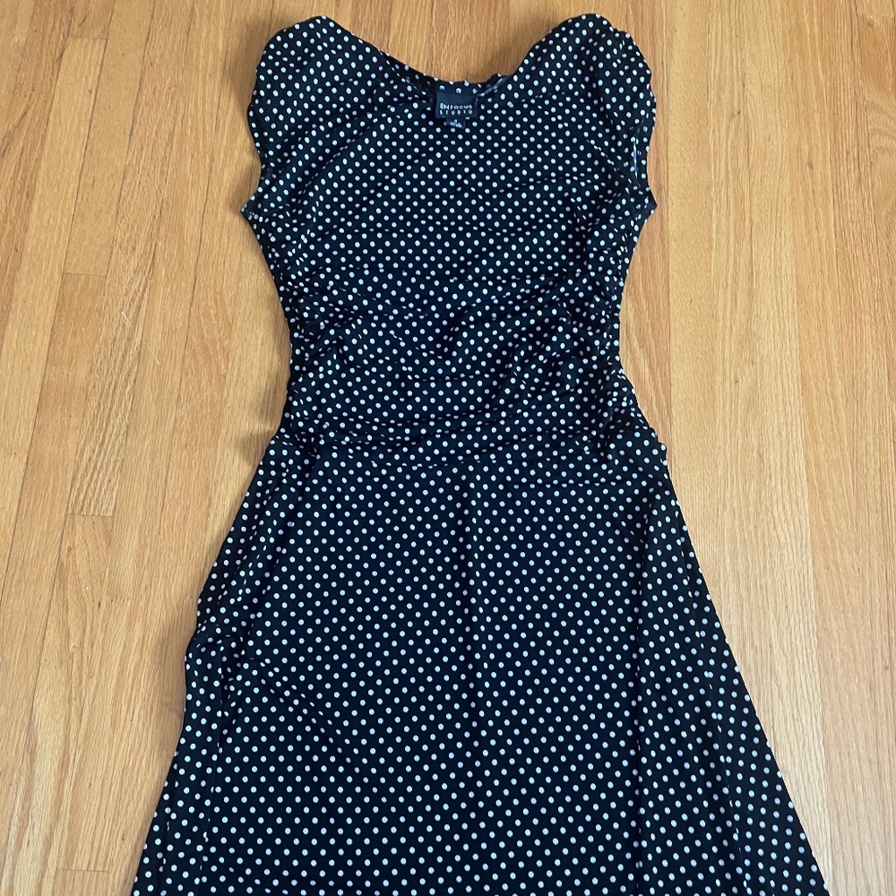 Polka Dot Midi Fit and Flare Dress